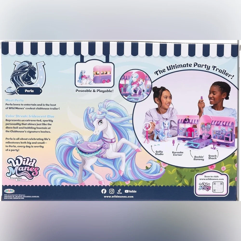 Wild Manes Horse Perla's Clubhouse Trailer Playset NEW